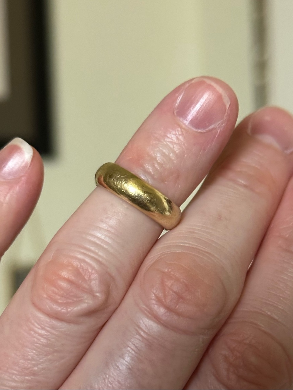 Antique 18k Solid Gold Heavy 5mm Pinky Ring Size 3 Weighs 5.5 Grams - Picture 11 of 14